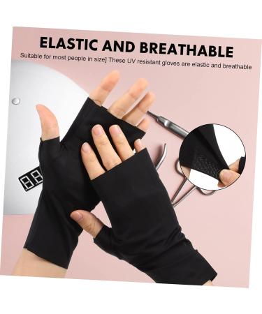 CAXUSD 4 Pairs Nail Gloves Gel Uv Gloves Outdoor Gloves Sun Gloves Gloves Nail Gel Nail Art Accessories Nail Art Gloves Fingerless Gloves Nylon Sun Protection Nail Lamp - Buy Online on GoSupps.com