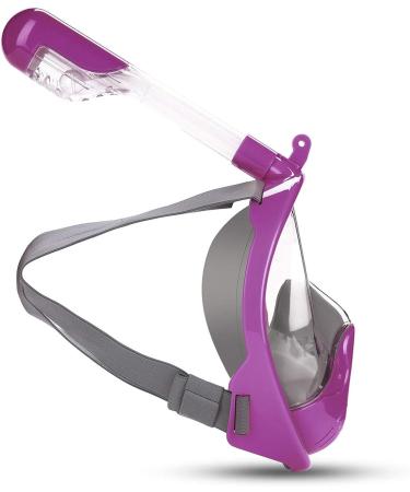 Vaincre 180 Full Face Snorkel Mask - Anti-Fog & Anti-Leak - Purple S/M - Buy Online on GoSupps.com