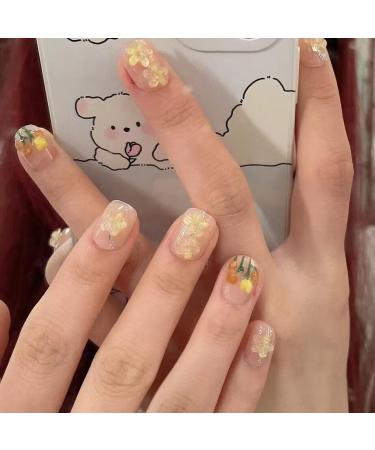 Short handmade wearing nail whitening nail beautification specialized wearable nail patches patch products fake fingernail (Size : L) - Buy Online on GoSupps.com