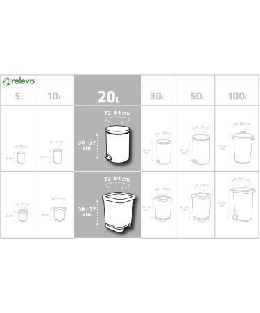 Relevo 15 Pack 100% Recycled Garbage Bags Eco-Friendly 10/20 L for Sustainable Waste Disposal - Buy Online on GoSupps.com