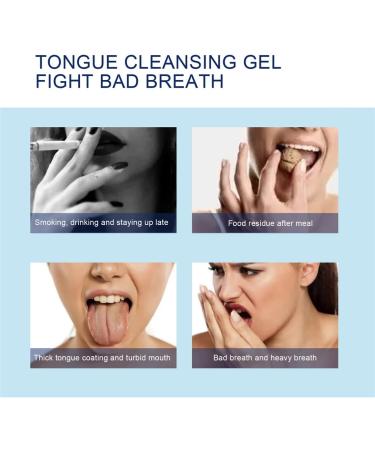 White Hairy Tongue Removal Kit - Fresh Mint Tongue Cleaning Gel & Brush for Fresh Breath | International Shipping - Buy Online on GoSupps.com