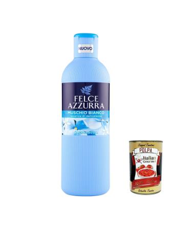 Italian Gourmet E.R. Felce Azzurra Bagnodoccia Muschio Bianco Body Wash White 650 ml + Italian Pulpa GOurmet 400 g Pack of 3
