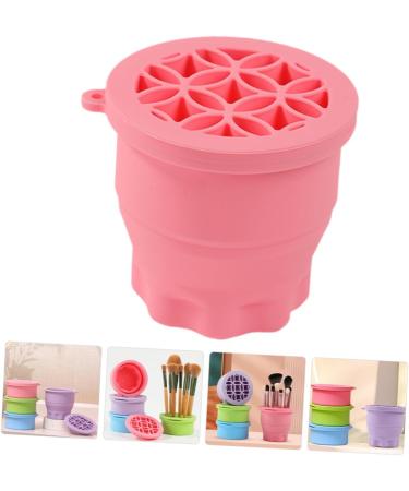 Mipcase Silicone Makeup Brush Cleaner Makeup Brush Washing Mat Brush Washing Tool Makeup Brush Cleaning Mat Makeup Brush Organizer Makeup Sponge Cleaners Brush Holder Silica Gel Pink Fold 10x8.5cm Pink - Buy Online on GoSupps.com