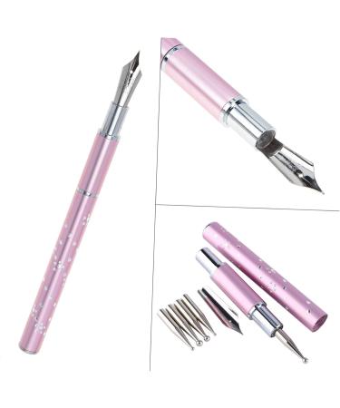 minkissy 1 Set nail art pen nail calligraphy pen tools nail art design pen paint marker replacement tips DIY embroidery tool multi placer builder brush Stainless steel drawing tool diamond - Buy Online on GoSupps.com