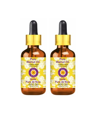 d ve herbes Pure Walnut Oil (Juglans regia) with Glass Dropper Cold Pressed (Pack of Two) 100ml X 2 (6.76 oz)