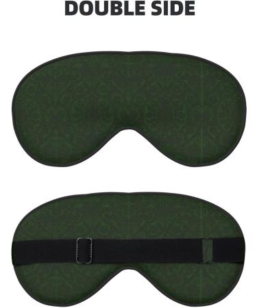 Buy SSIMOO Hunter Green Floral Petals Pattern Sleep Mask - Adjustable Breathable & Fashionable Eye Mask for Comfortable Sleep - International Shipping Available - Buy Online on GoSupps.com