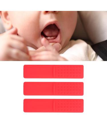 Infant Teether Chew Toy - BPA Free Dishwasher Safe Freezable Bite Resistant Baby Teether for Newborns - Red - Buy Online on GoSupps.com