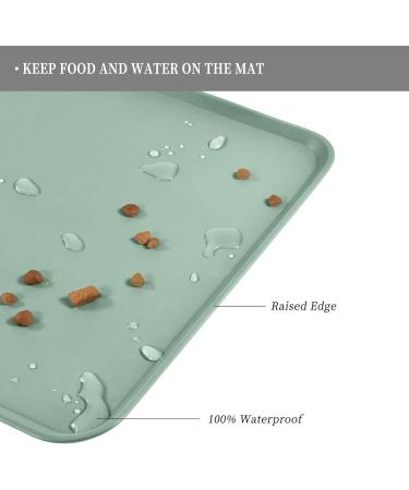 Reopet Silicone Pet Feed Mats - Waterproof Dog & Cat Space Mats with Elevated Edges - Sizes 47x30 cm (1-Pack) - Optimal for Mess-Free Feeding - Buy Online on GoSupps.com