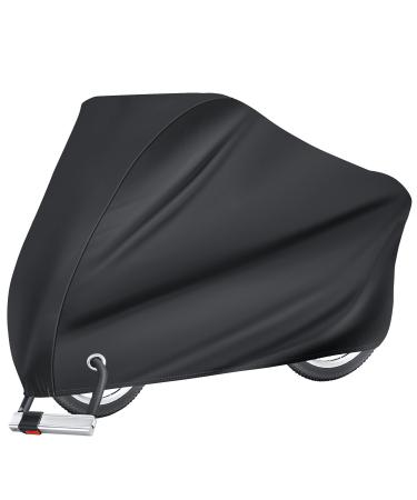 Puroma Bike Cover Outdoor Waterproof Bicycle Covers Rain Sun UV Dust Wind Proof with Lock Hole for Mountain Road Electric Bike Basic Black X-Large - Buy Online on GoSupps.com