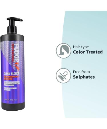 Fudge Professional Clean Blonde Shampoo 1 Litre - Purple Toning for Blonde Hair (Pack of 1) - Buy Online on GoSupps.com