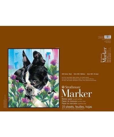 400 Series Marker Pad, 18"x24" Glue Bound, 15 Sheets per Pad 18x24