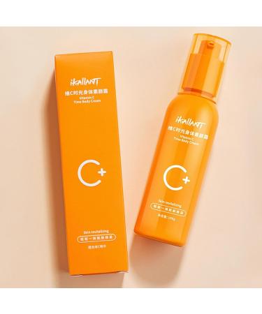  PUCHEN Vitamin C Body Cream | Body Refreshing 100ml Brightening Moisturizing Cream with Vitamin C - Long-lasting makeup lotion for dry skin with uneven skin tone use - Buy Online on GoSupps.com