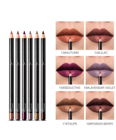 NICEFACE 18 Color Matte Lip Liner Pencil Set - Waterproof & Long Lasting | Professional Lip Liner Pen Makeup Cosmetic - 18pcs/set - Buy Online on GoSupps.com