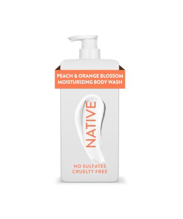 Native Moisturizing Body Wash Contains Naturally Derived Ingredients | For Women & Men Sulfate Dye & Paraben Free Leaving Skin Soft and Hydrated | Peach & Orange Blossom 18 oz