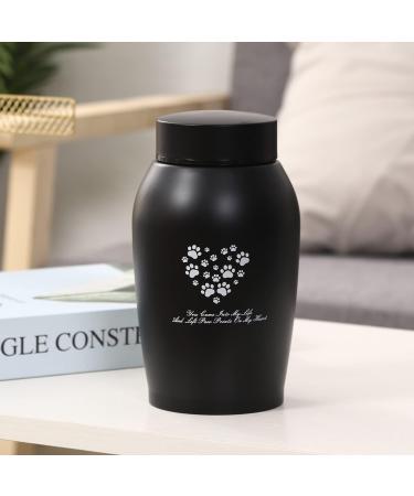 Youdear Service Pet Cremation Urns Pet Urns for Dog and Cat Ashes Paw Print Keepsake Urns Pet memorial Urn Dog urns for ashes Cat urns for Ashes (medium black) M Black - Buy Online on GoSupps.com