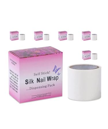 Silk Nail Wrap Nail Art Tool Uv Gel Acrylic Protector Fiberglass Self Adhesive Reinforce Length 39 in (6 Box)