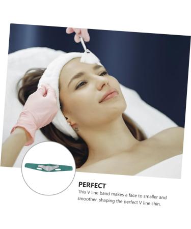 FRCOLOR Elastic 1pc Thin Face Belt Face Tape V Line Facial Lifting Face Shaper Belt Chin Cheek Slim Woman Anti Wrinkle Shaping Belt Mercerized Cloth 60X10.5X1cm Green - Buy Online on GoSupps.com