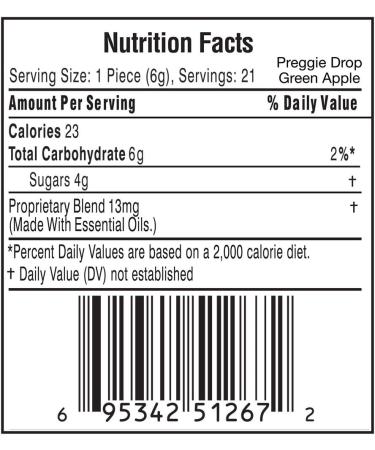 Preggie Pop Drops Natural Green Apple - 21 Count - Buy Online on GoSupps.com