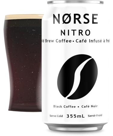 Norse Nitro Cold Brew Coffee Black Coffee Single Origin Brewed in Canada 355ml can - Buy Online on GoSupps.com