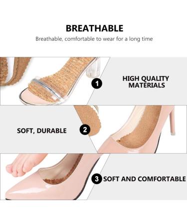 2 Pairs Abaodam Women's Heel Cushion Inserts - Cork Adhesive Shoe Insoles for Comfort and Support - Buy Online on GoSupps.com