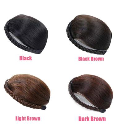 NALIYOUHU Synthetic Braid Headband with Instant Hair Bangs - Black - Buy Online on GoSupps.com