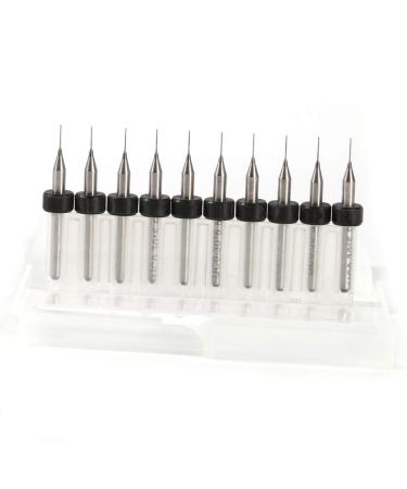 Drill Bit Chacerls Carbide Drill Bit 10pcs PCB Circuit Board Carbide Micro Drill Tool Set 0.1mm to 1.4mm(0.3mm)