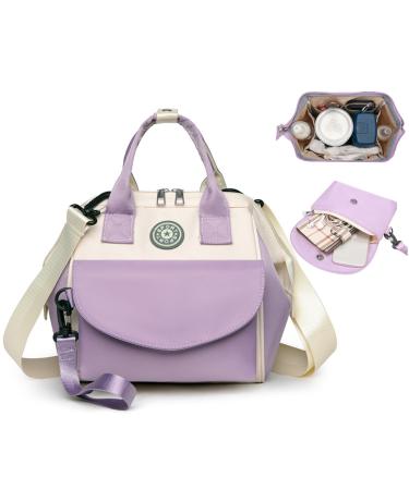 Balakaka baby diaper bag stroller with pacifier bag 7l large diaper backpack Mommy Bag 2-in-1 removable pocket travel diaper bag Henkelt bags for on the way purple
