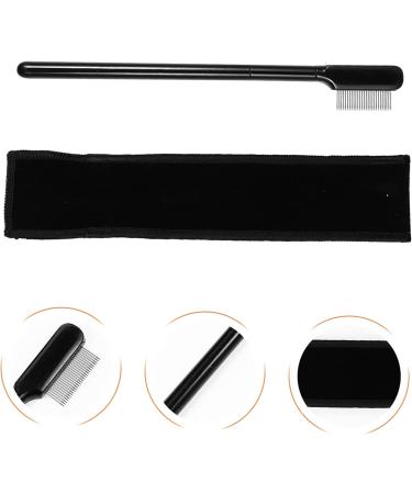Ipetboom 1 Set Eyelash Comb Eyelash Separator Black Long Handle Lash Comb Makeup Tool Comb Metal Comb Shaper Lash Tools Mascara Woman Steel Needle Eyebrow Trimming Eyebrow Brush - Buy Online on GoSupps.com
