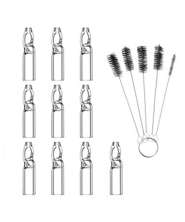 10 Pcs Reusable Glass Filter Tips, Premium Rolling Tips, Easy to Clean Rolling Mouthpiece (Flat Mouth)