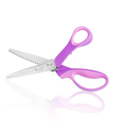 Sewing Pinking Shears for Fabric Paper Leather Professional Craft Scissors  with Sharp Stainless Steel Blades P.