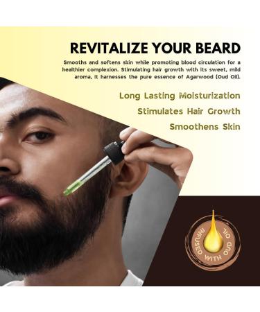 Misplaced Roots Beard and Skin Oil 100% Natural Formula Skin Conditioning Cruelty Free Perfume Free With Pure Oud Oil and Sandalwood Scent - Buy Online on GoSupps.com