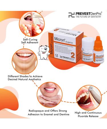 Micron Superior Radiopaque Glass Ionomer Dental Cement A2 Natural Shade for permanent dental restorations - Buy Online on GoSupps.com