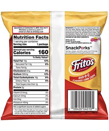 Fritos Original Corn Chips 1oz (Pack of 40) - Bulk Snack Size Bags - Buy Online on GoSupps.com