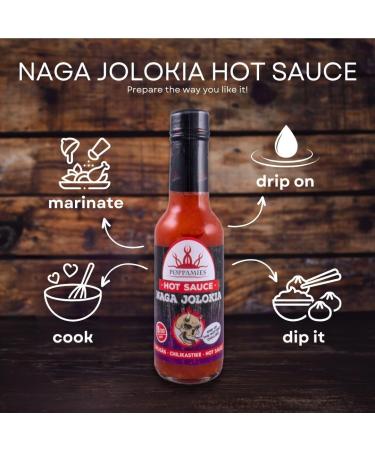 Poppamies Naga Jolokia Hot Sauce - Gluten-Free Vegan & Spicy 8/10 - 150ml | International Shipping - Buy Online on GoSupps.com