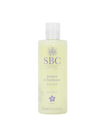 SBC Skincare Jasmine & Starflower Body Wash 300ml Gentle Floral Shower Wash for Unbalanced Dry or Stressed Skin