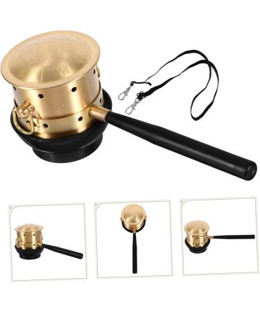 Homsfou Moxibustion Box - Copper Moxa Tool Holder for Acupuncture & Massage | 2pcs Golden 16x6cm - Buy Online on GoSupps.com