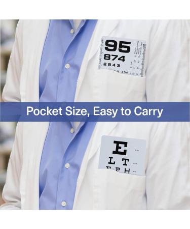 NOYOC 2 Pack Pocket Eye Chart - 6ft Snellen & Rosenbaum Plastic Eye Charts for Exams - Buy Online on GoSupps.com