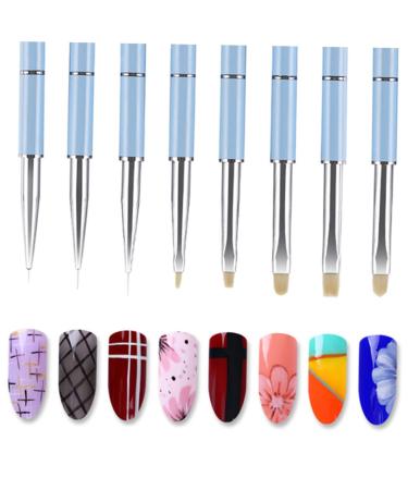Beavorty manicure tools rhinestone tool acrylic nail tools nail art brush nail flower nail art liner Colored Drawing Tool for Manicure nail art pen eyeliner draw flowers Size 1 Picture 1