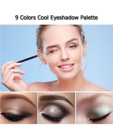 Miniling 9 Colors Smokey Grey Eyeshadow Palette - Highly Pigmented Mattes & Shimmers | Long Lasting Waterproof Eye Shadow Makeup Palette with Brush - Buy Online on GoSupps.com