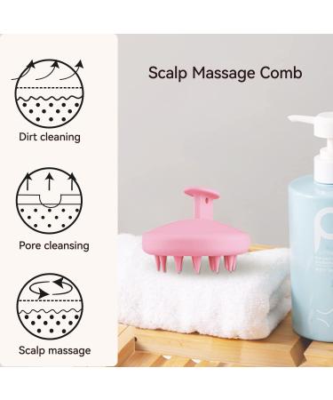 Silicone Scalp Massage Brush | Stimulate Hair Growth & Improve Blood Flow | Relaxing Pink Shampoo Brush - Buy Online on GoSupps.com