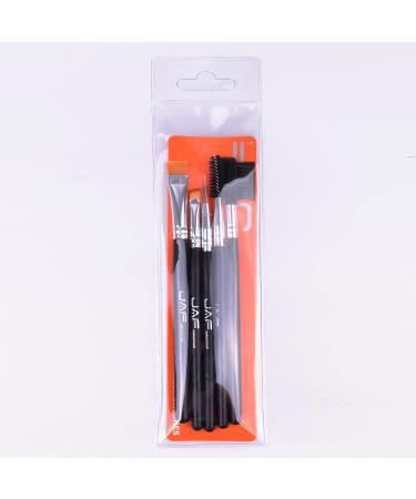 5pcs Vegan Eye Brushes Set: Eyebrow, Eyeliner, Eyelash Tools with Definer, Angled, Fine Point, Spoolie & Comb Brushes - Buy Online on GoSupps.com