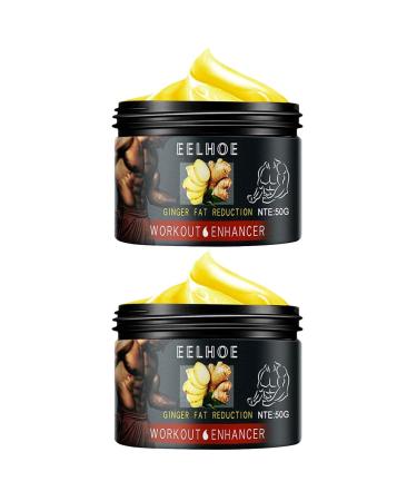 2Pcs Workout Enhancer Cream Ginger Belly Muscle Cream 50G Adult Fitness Slimming Cream Balm for Women Men