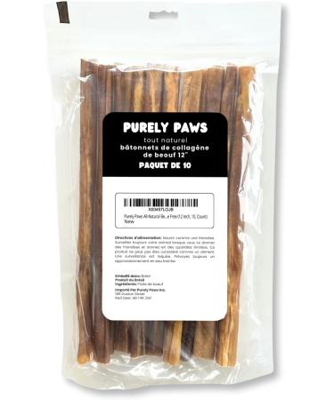 Purely Paws All-Natural Beef Collagen Sticks - Safe Digestible Dog Chews - Long-Lasting Low-Odour Rawhide Free (12 Inch 10 Count) 12 (10 Pack) - Buy Online on GoSupps.com