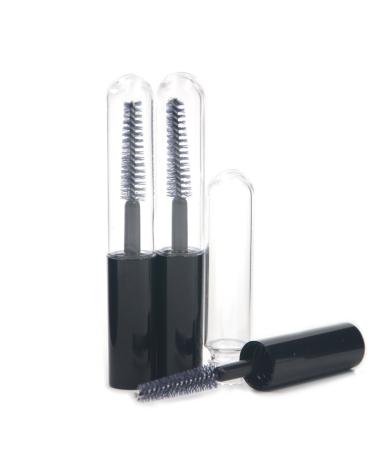 AngelaKerry 100pcs 4ml Empty Mascara Tube Eyelash Cream Reusable Bottle Vials Makeup Tool Black Cap