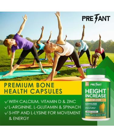 PRETANT-Growth Capsules to Grow Taller - Height Increase Maximizer with Calcium for Bone Strength -Natural Get Taller Supplement - Dietary Edible Healthcare Fitness - Buy Online on GoSupps.com