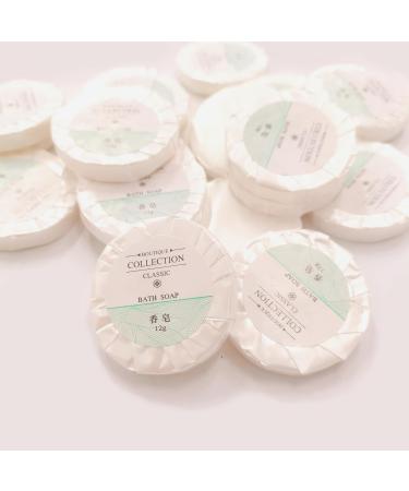 Travel Small Size Pocket 11-12g(0.38o.z) Soap Bar for Hotel Supplies Hiking Camping Washing Body Hand Rich Foam Cleaning Skin Care (50)