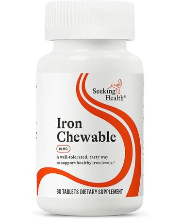 Seeking Health Iron Chewable with Vitamin C Supports Healthy Blood and Muscle Development Vegan and Vegetarian (60 Tablets)*