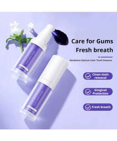 Purple Whitening Toothpaste Violet Teeth Whitening Oral Cleaning Toothpastes Color Corrector Serum Included Teeth Whitening Booster For Teeth Whitening (1) - Buy Online on GoSupps.com