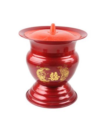 NEDLON Chamber Pot Enamelled Steel Spittoon Portable Toilet with Lids Bedpan Bedside Potties for Unisex Pregnant Women Elderly (Color : C)