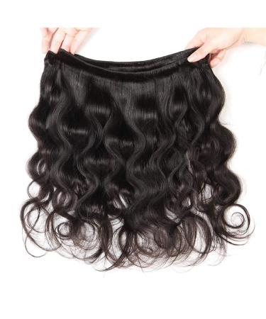 10A Brazilian Body Wave Human Hair Bundles - 20 22 24 Inch 3 Bundles - Unprocessed Virgin Hair Extensions in Natural Black Color - Buy Online on GoSupps.com